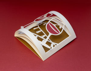 3D Wine Celebration Birthday Card