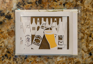 3D Beer Drinker Card Congrats