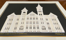 Load image into Gallery viewer, Auburn University, William J. Samford Hall, War Eagle, Alumni Artwork, Fine Art Paper Sculpture, Cut Paper Framed Art
